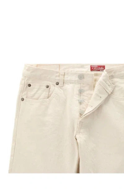Fortela Johnj Japan Selvedge 5-pocket Regular Fit Ecrù Denim In White