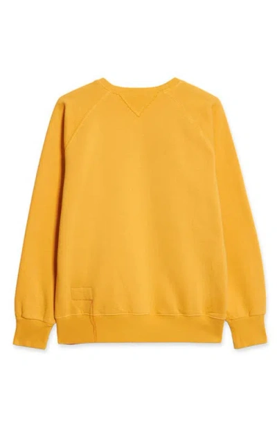 Fortela Harvard Brushed Jersey Raglan Sleeve Sweatshirt In Yellow