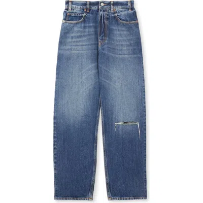 Fortela Juliettej Stone Wash 5-pocket Denim Trousers In Blue