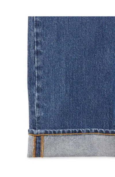 Fortela Juliettej Stone Wash 5-pocket Denim Trousers In Blue