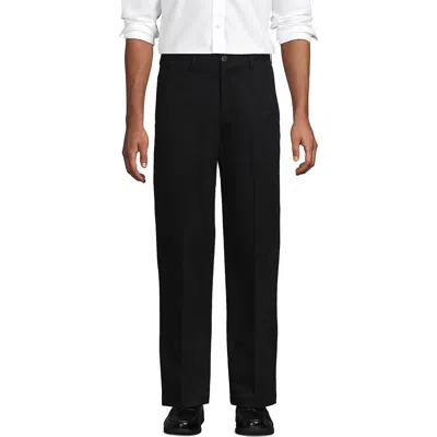 Lands' End Prehem Comfort Waist No Iron Chino Pants In Black