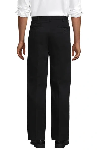 Lands' End Prehem Comfort Waist No Iron Chino Pants In Black