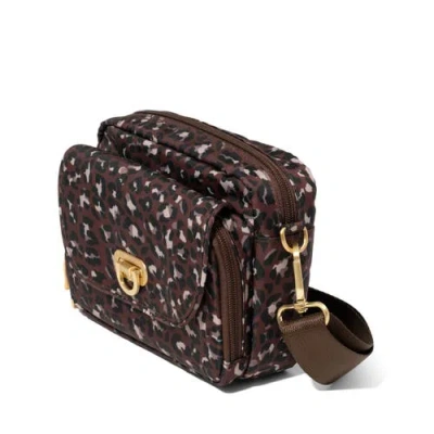 Baggallini Coastal Flip Lock Camera Bag Crossbody In Burgundy