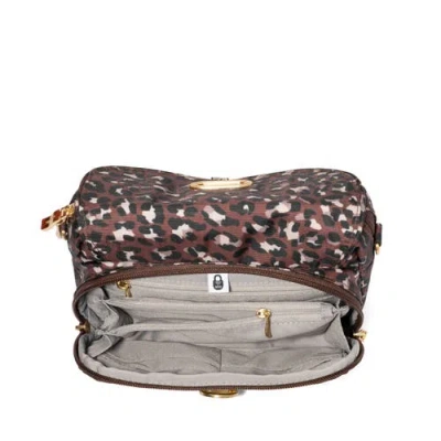 Baggallini Coastal Flip Lock Camera Bag Crossbody In Burgundy