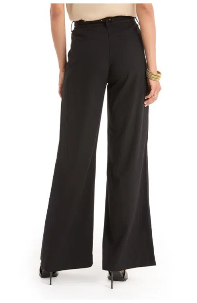 The Noli Shop Martina Belted Trouser In Black