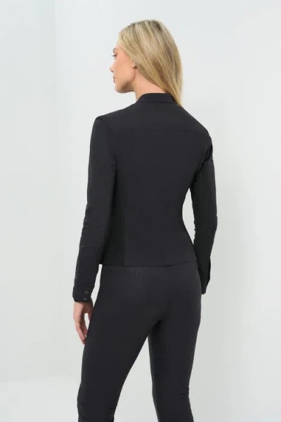 Anatomie Embossed Kensington Ultra-light And Mesh Moto Jacket In Black