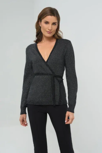 Anatomie Christa Wrap Sweater With Tie Waist In Gray