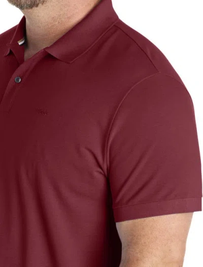 B+t Essentials Fit By Dxl Big & Tall Pallas Polo Shirt In Red