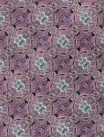 Oak Hill Premium By Dxl Big & Tall Floral Medallion Silk Tie In Pink