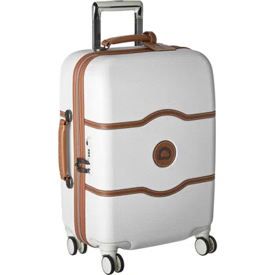 Delsey Paris Chatelet 21" Inch Carry On Hardside Luggage With Spinner Wheels In White