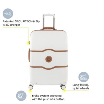 Delsey Paris Chatelet 21" Inch Carry On Hardside Luggage With Spinner Wheels In White
