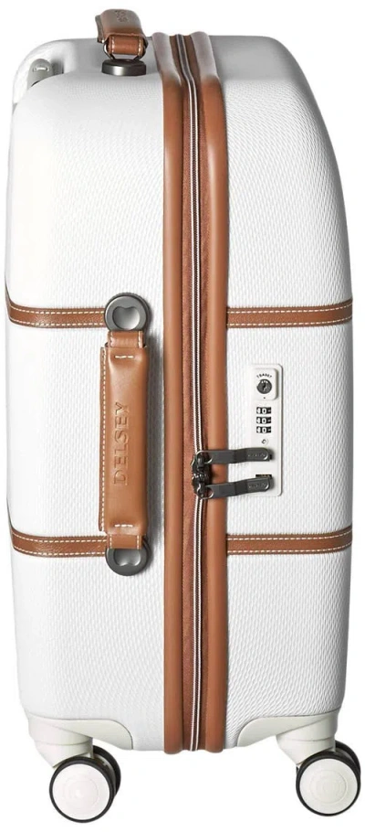 Delsey Paris Chatelet 21" Inch Carry On Hardside Luggage With Spinner Wheels In White