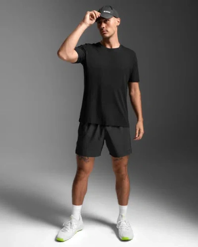 2xu Motion Cotton Flex Tee In Black