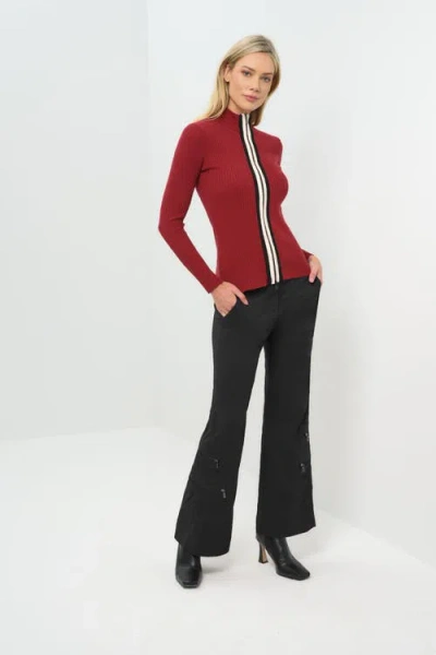 Anatomie Charlize Sweater Top In Red