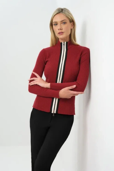 Anatomie Charlize Sweater Top In Red