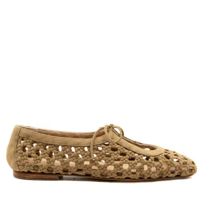 Andrea Gomez Amelia Woven Suede In Animal Print