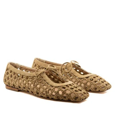 Andrea Gomez Amelia Woven Suede In Animal Print
