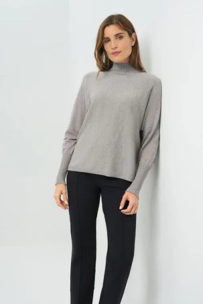 Anatomie Bexley Relaxed Sweater With Mockneck In Gray