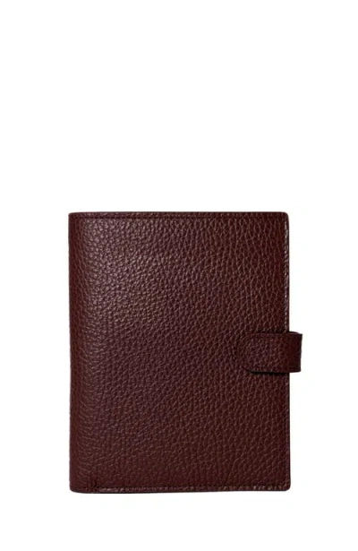 Hyer Goods Upcycled Italian Leather Passport Wallet In Brown