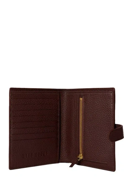 Hyer Goods Upcycled Italian Leather Passport Wallet In Brown