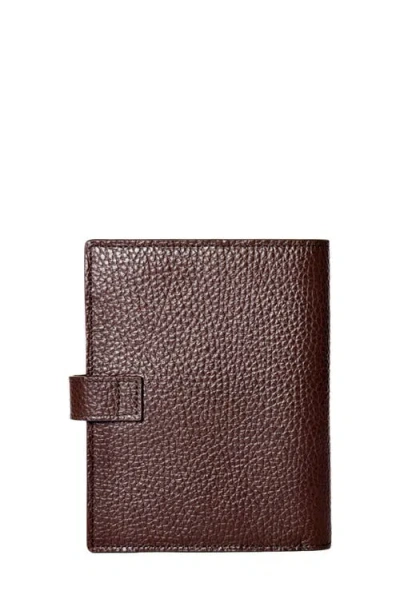 Hyer Goods Upcycled Italian Leather Passport Wallet In Brown