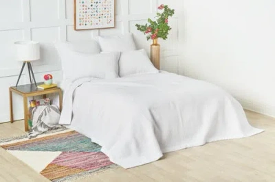 Carol & Frank Bennett White Quilt In White
