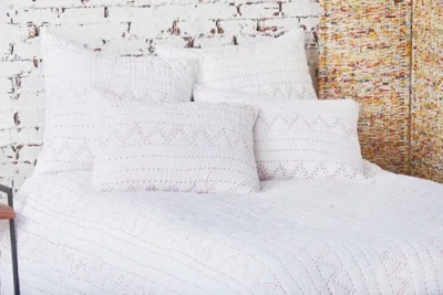 Carol & Frank Breck Quilt In White