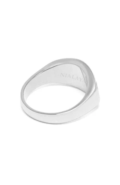 Nialaya Evil Eye Ring In Silver
