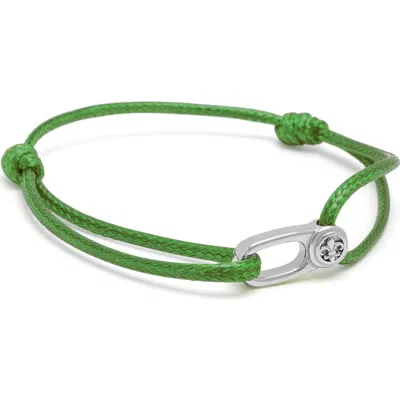 Nialaya Silver Hook String Bracelet In Brown