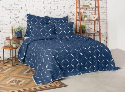 Carol & Frank Parker Quilt In Blue