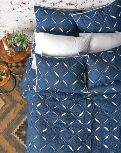 Carol & Frank Parker Quilt In Blue