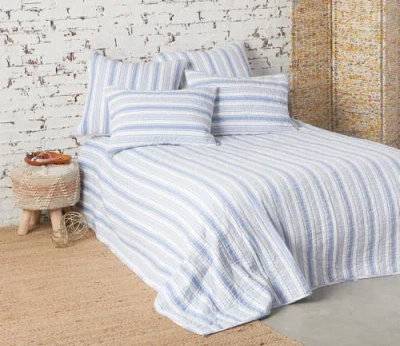 Carol & Frank Garrett Quilt In Blue