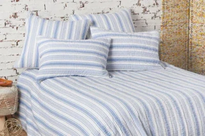 Carol & Frank Garrett Quilt In Blue