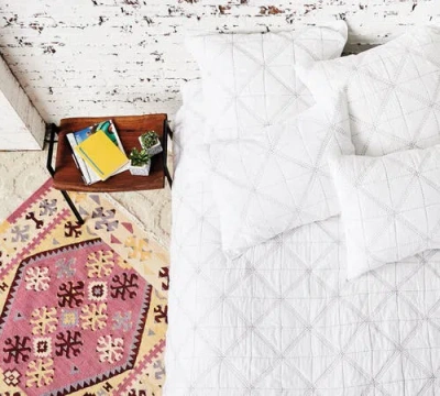 Carol & Frank Harper Quilt In White