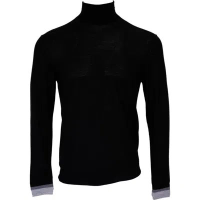Lords Of Harlech Ronald Merino Wool Turtleneck Sweater In Black
