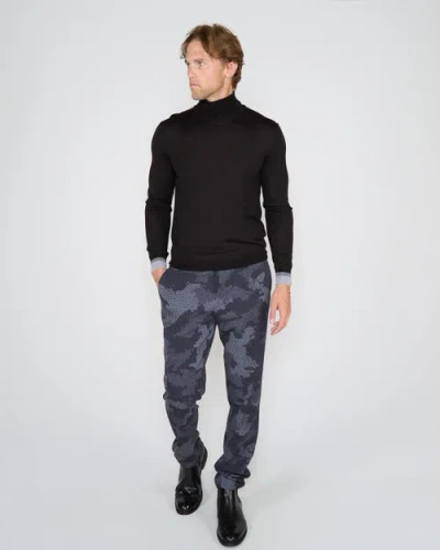Lords Of Harlech Ronald Merino Wool Turtleneck Sweater In Black