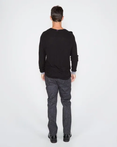 Lords Of Harlech Colin Jacquard Merino Wool Paisley Sweater In Black