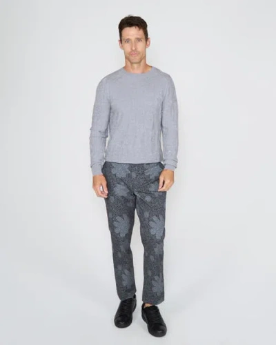 Lords Of Harlech Cole Fully Fashioned Merino Wool Crewneck Sweater In Gray