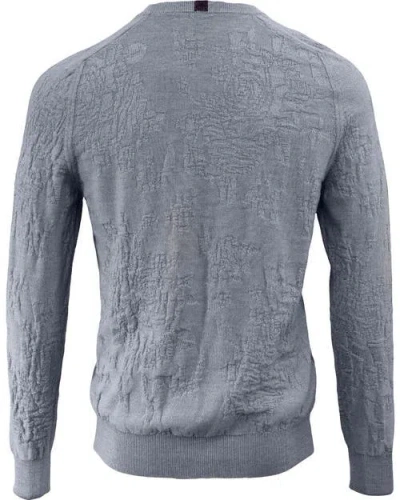Lords Of Harlech Cole Fully Fashioned Merino Wool Crewneck Sweater In Gray
