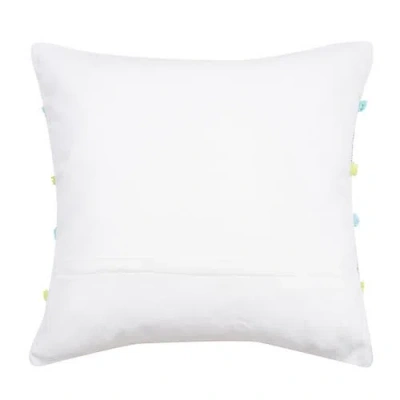 Carol & Frank Benn Striped Tufted Texture Cotton Decorative Throw Pillow, 20" X 20" With Insert In Multi