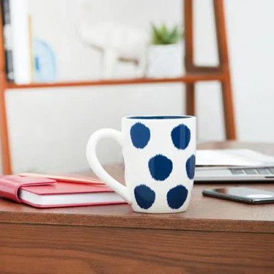 Carol & Frank Dot Mug In Blue