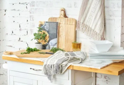 Carol & Frank Oriana Natural Striped Towel In Neutral