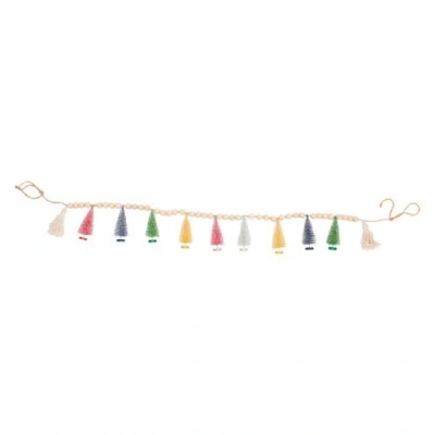 Carol & Frank Color Bottle Brush Tree Garland In Multi