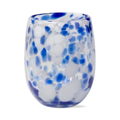 Tag Cobalt Blue And White Confetti Stemless Drinkware Set In Blue