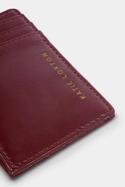 Katie Loxton Laila Patent Crackle Card Holder In Brown