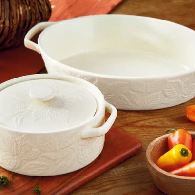 Tag Harvest Oval Baking Dish Ceramic Bakeware For Gatherings In Multi