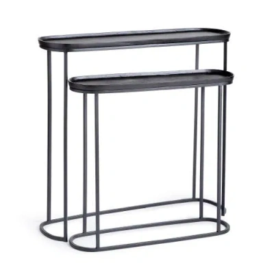 Napa Home & Garden Ziva Console Tables Set Of 2 In Black