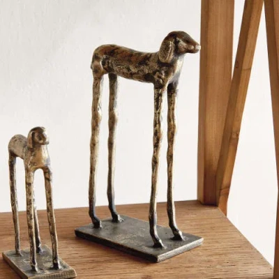 Napa Home & Garden Two Hounds Set Of 2 In Gold