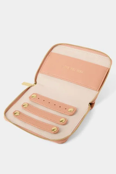 Katie Loxton Slim Jewelry Case 'love You Mom' In Nude