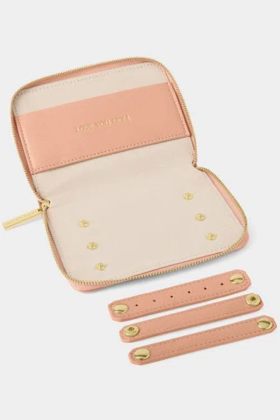 Katie Loxton Slim Jewelry Case 'love You Mom' In Nude